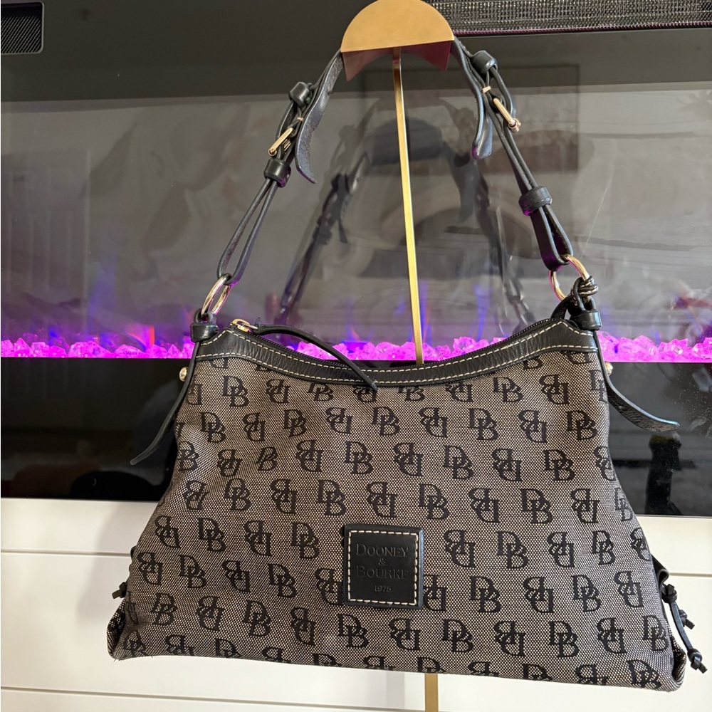 Vintage Dooney & Bourke Black and Brown Women's Bag